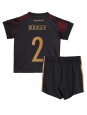 Německo Antonio Rudiger #2 Venkovní dres pro děti MS 2022 Krátký Rukáv (+ trenýrky)